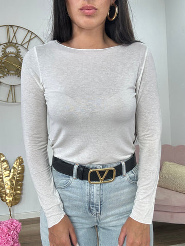 Maglia in Cashmere Bianco