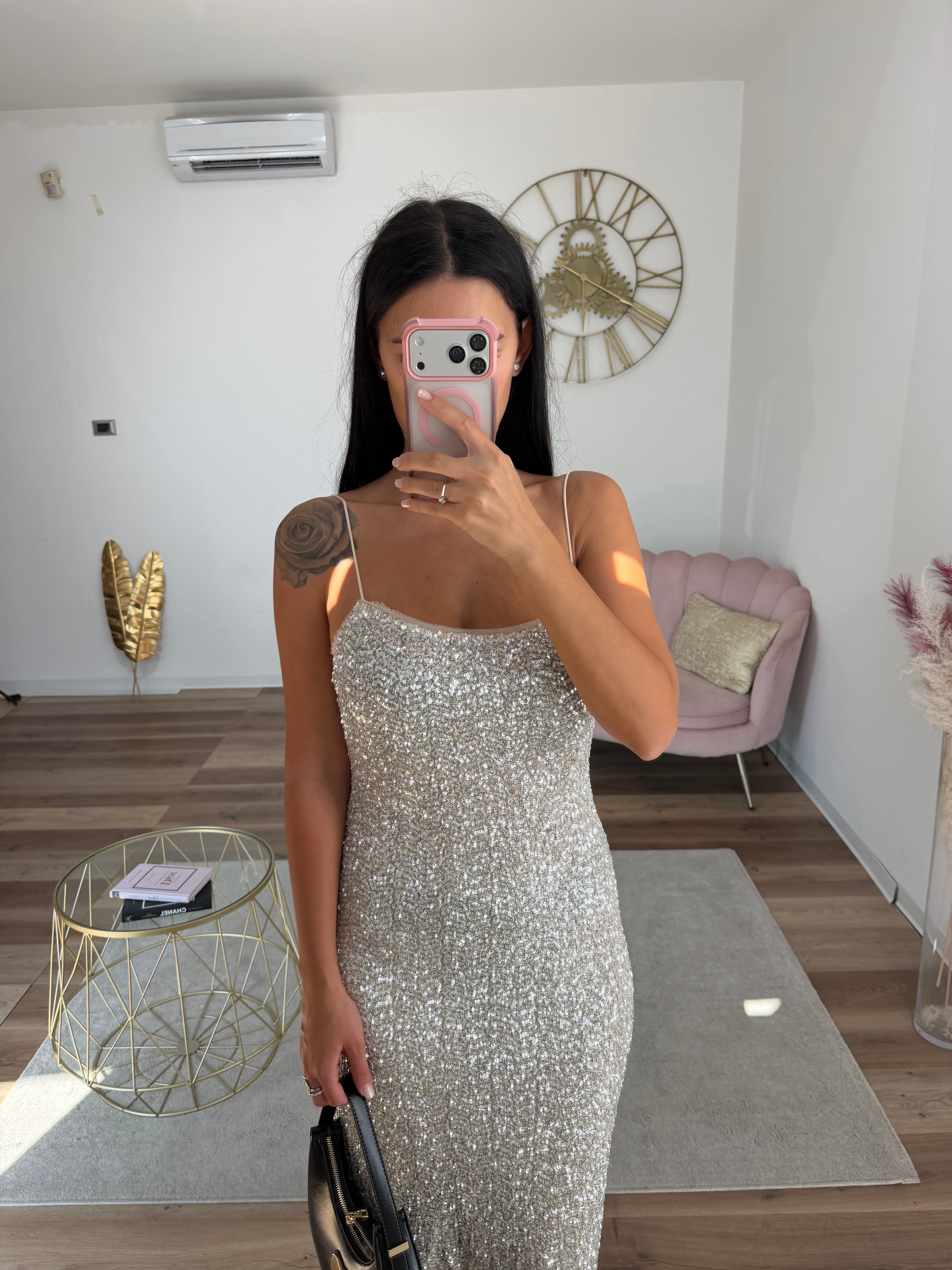 Abito In Pailettes Gold