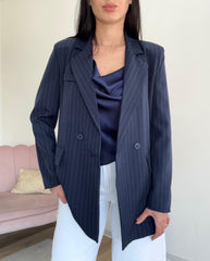 Blazer Gessato Blue