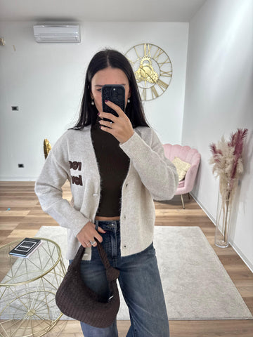 Cardigan Rock Love Beige