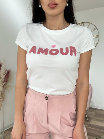 T-shirt Amour Rosa Antico