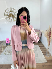 Blazer Crop Rosa