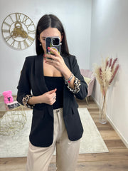 Blazer Animalier Nero