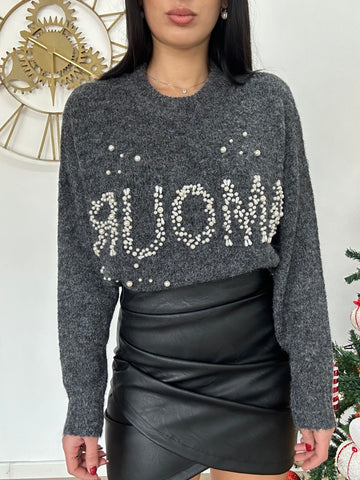 Pullover Amour Perle Grigio