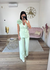 Completo Rosy Smanicato Verde Pastello