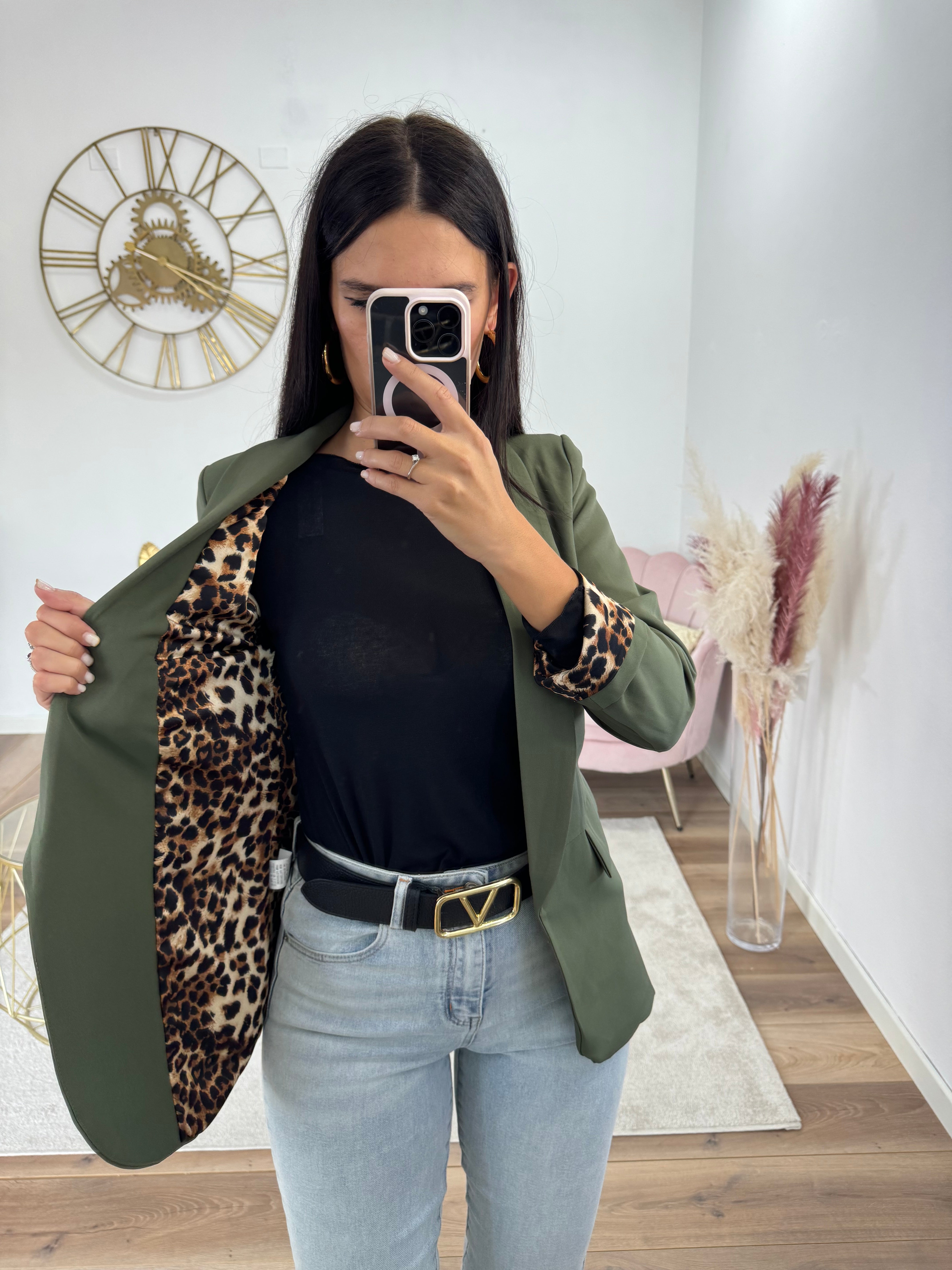 Blazer Animalier Verde