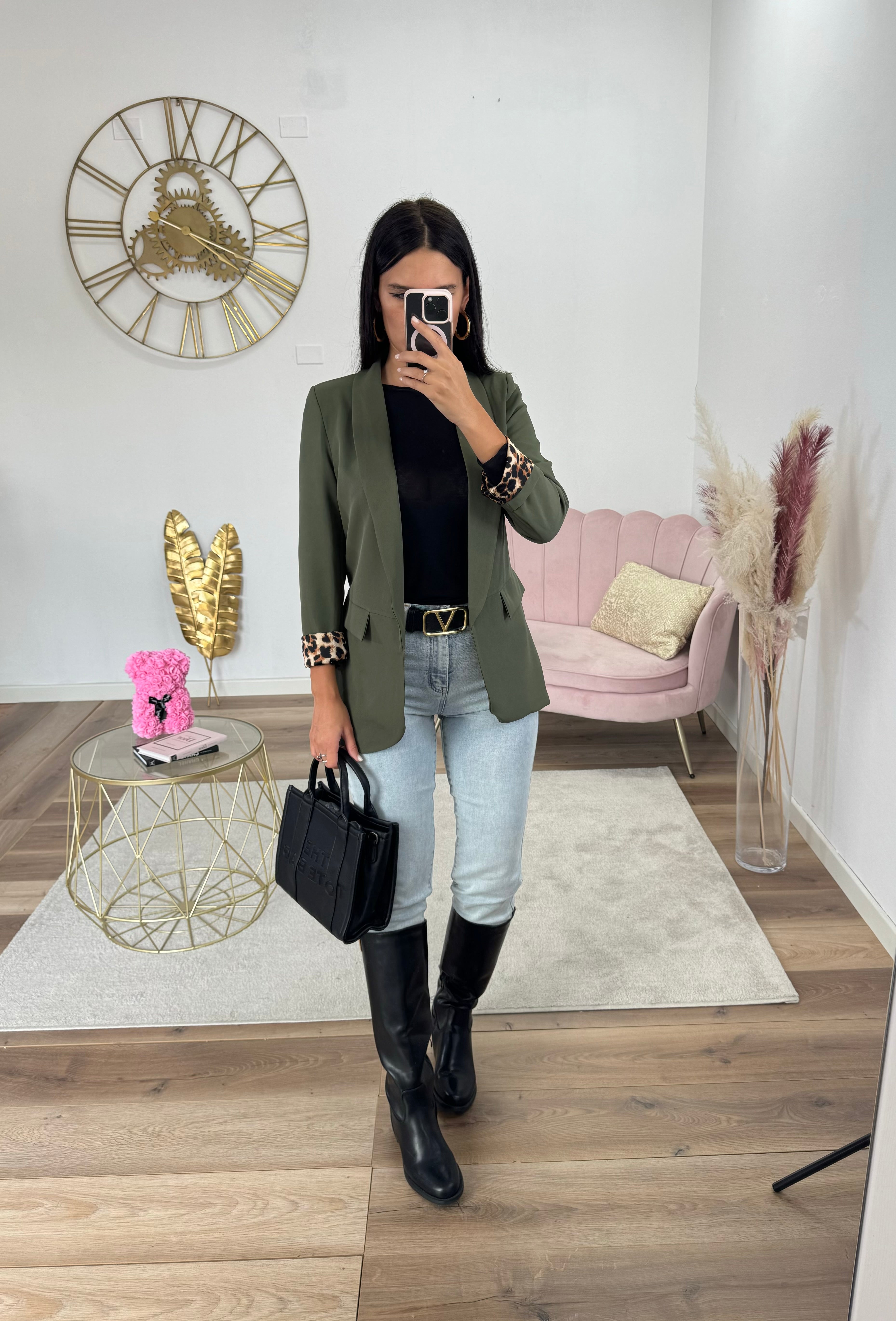 Blazer Animalier Verde