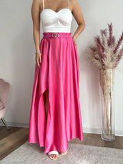 Gonna Satin Fucsia