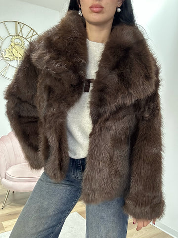 Pelliccia Cortina Cioccolato