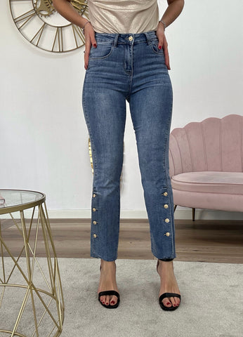 Jeans Trombetta Con bottoni