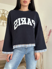 Felpa Paris Blu Navy