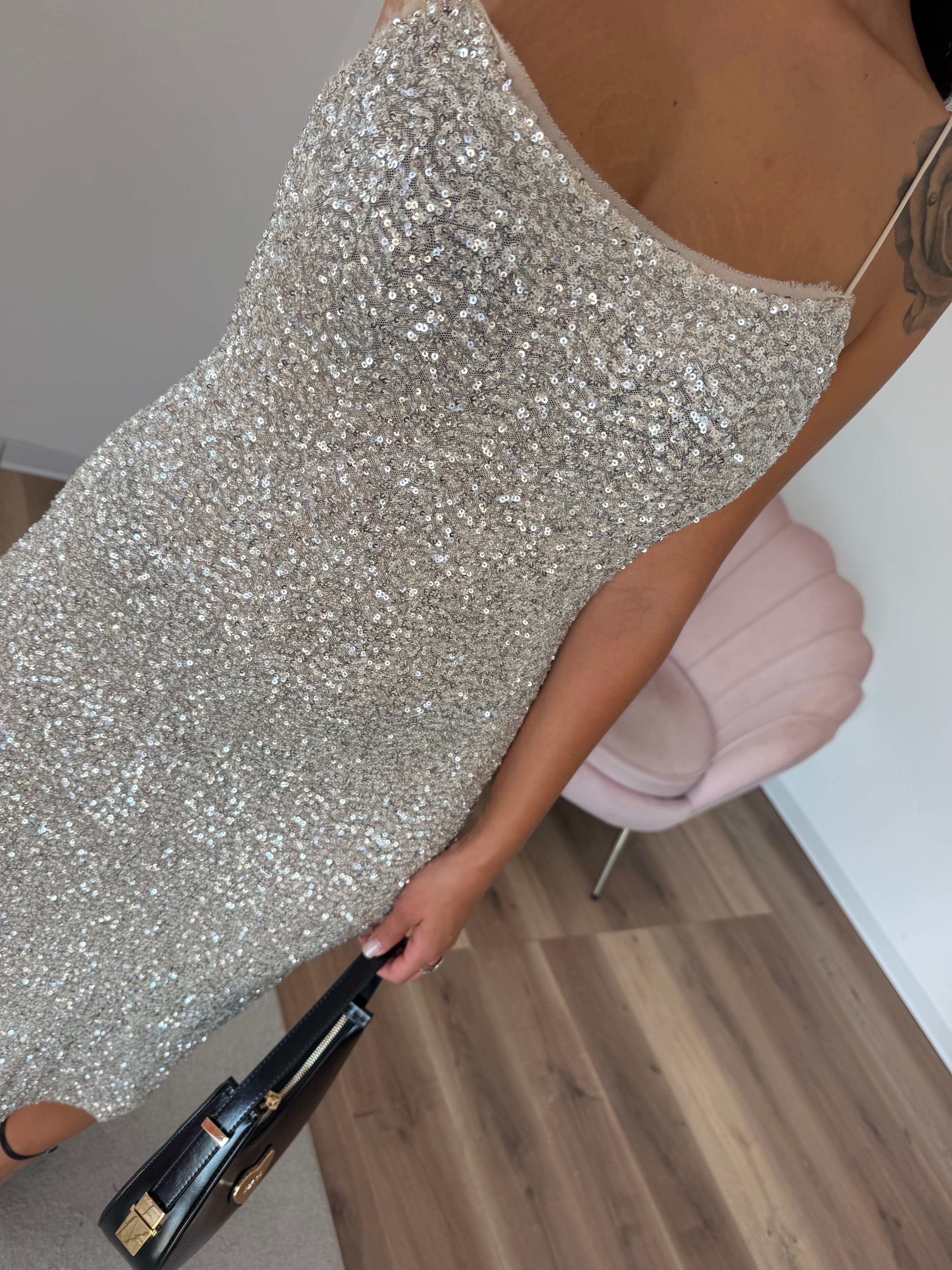 Abito In Pailettes Gold