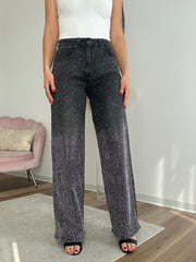 Jeans Palazzo Diamante Nero