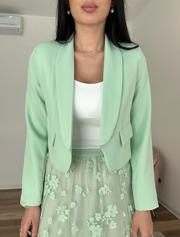 Blazer Crop Verde Pastello