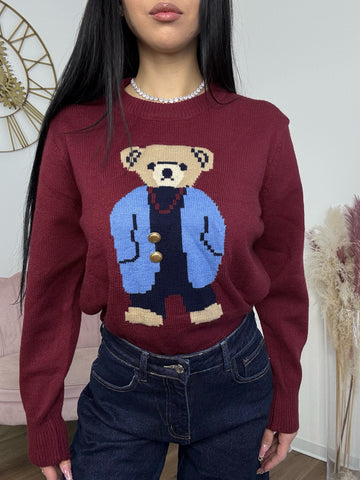 Pull Orsetto Bordeaux