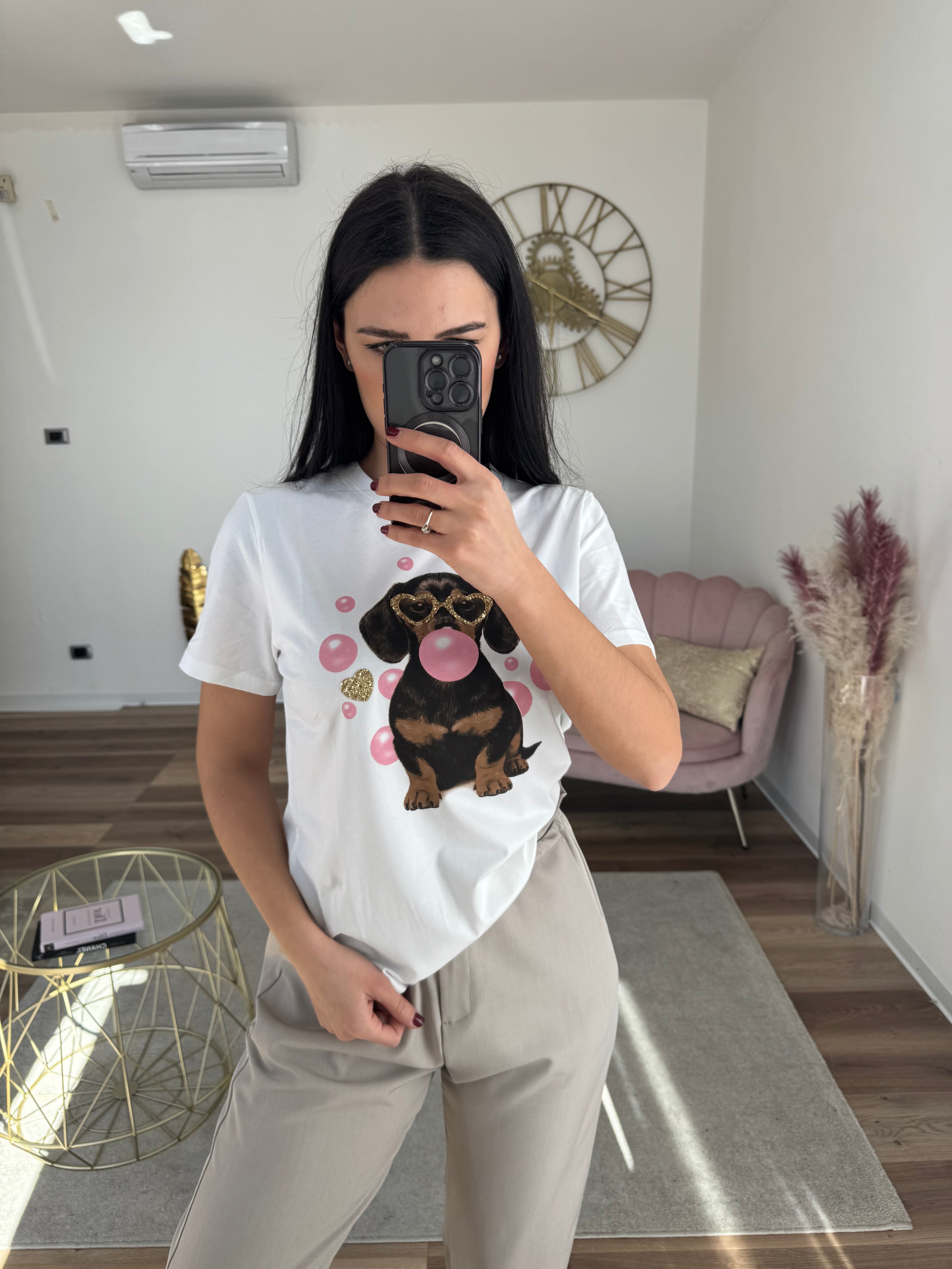 T-shirt Bassotto Pink