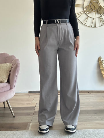 Pantalone Gessato Grey