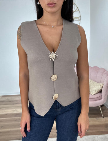 Gilet Soleil Taupe