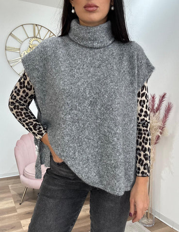 Smanicato con fiocchetti Grigio