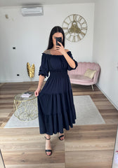 Abito Georgette Blu Navy