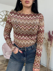 Maglia Cashmere ZigZag Beige