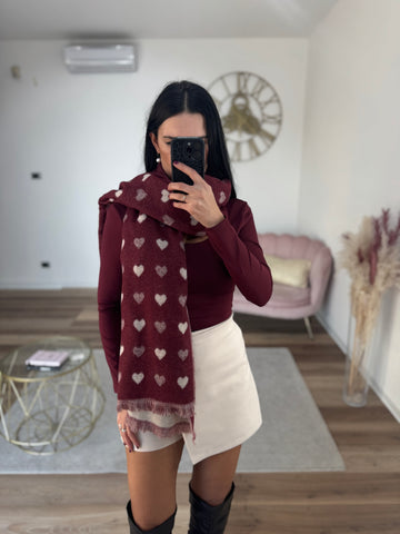 Sciarpone Amore Bordeaux