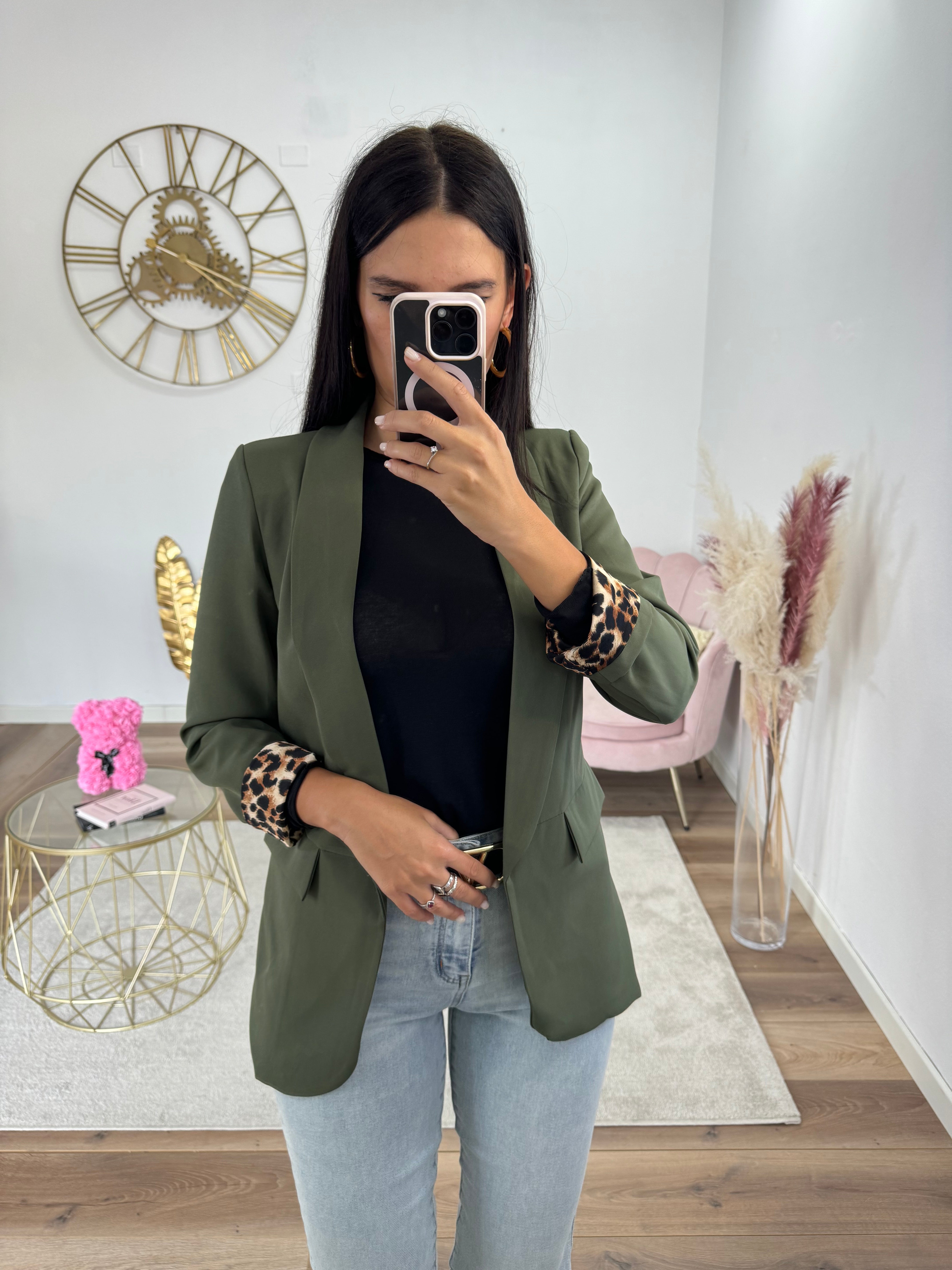 Blazer Animalier Verde