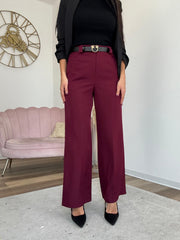 Pantalone Palazzo Giovanna Bordeaux