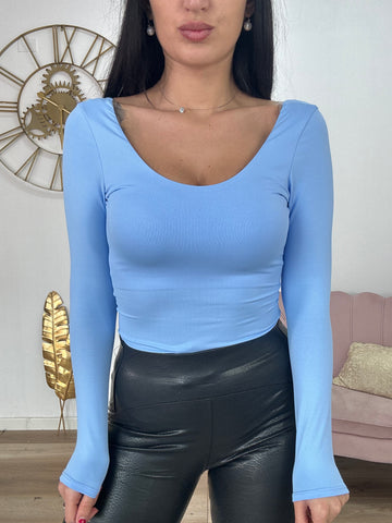 Body Scollo Tondo Azzurro