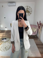 Blazer Animalier Beige