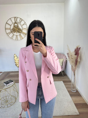 Blazer Con Bottoni Rosa New