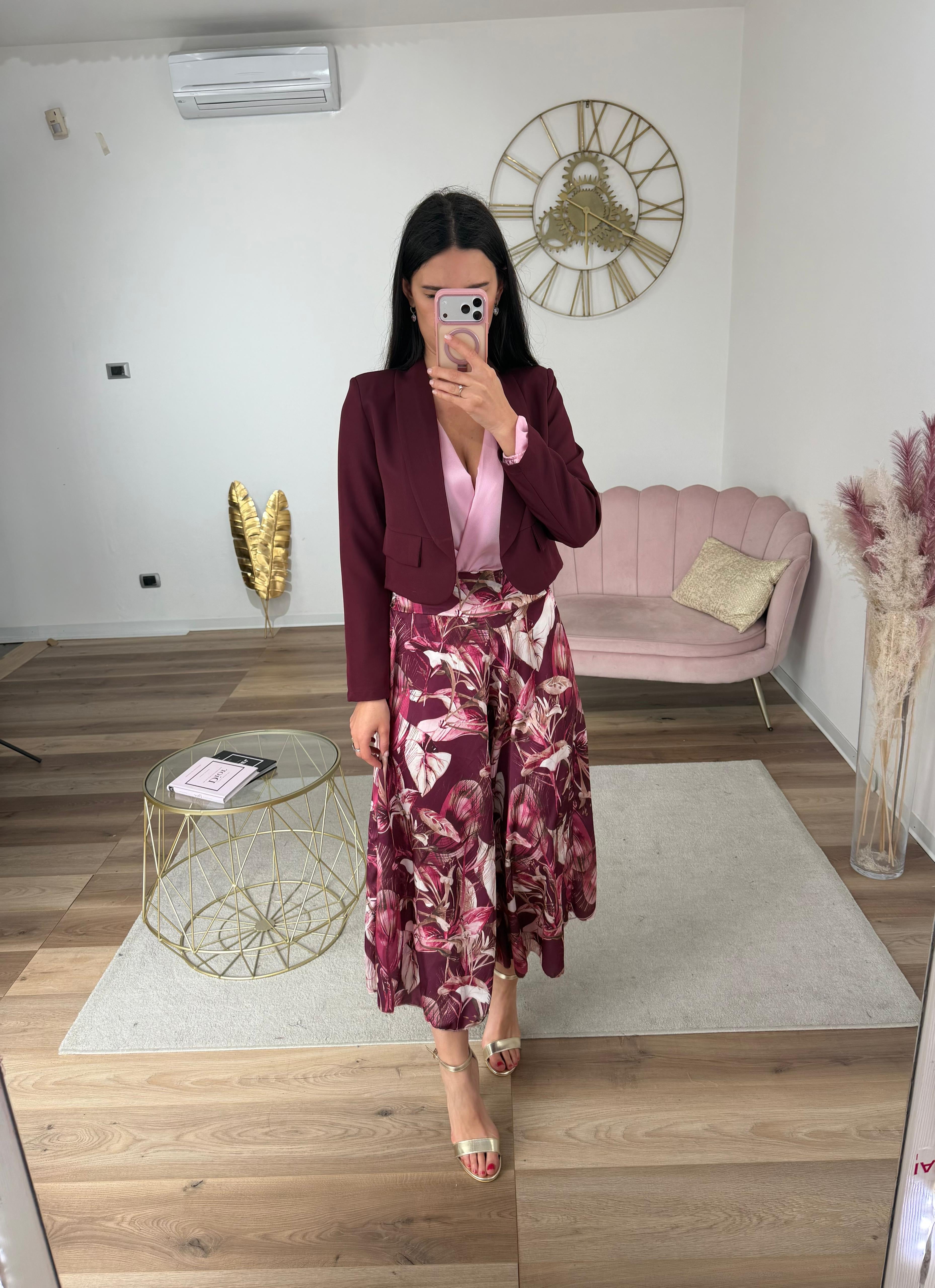 Blazer Crop Bordeaux