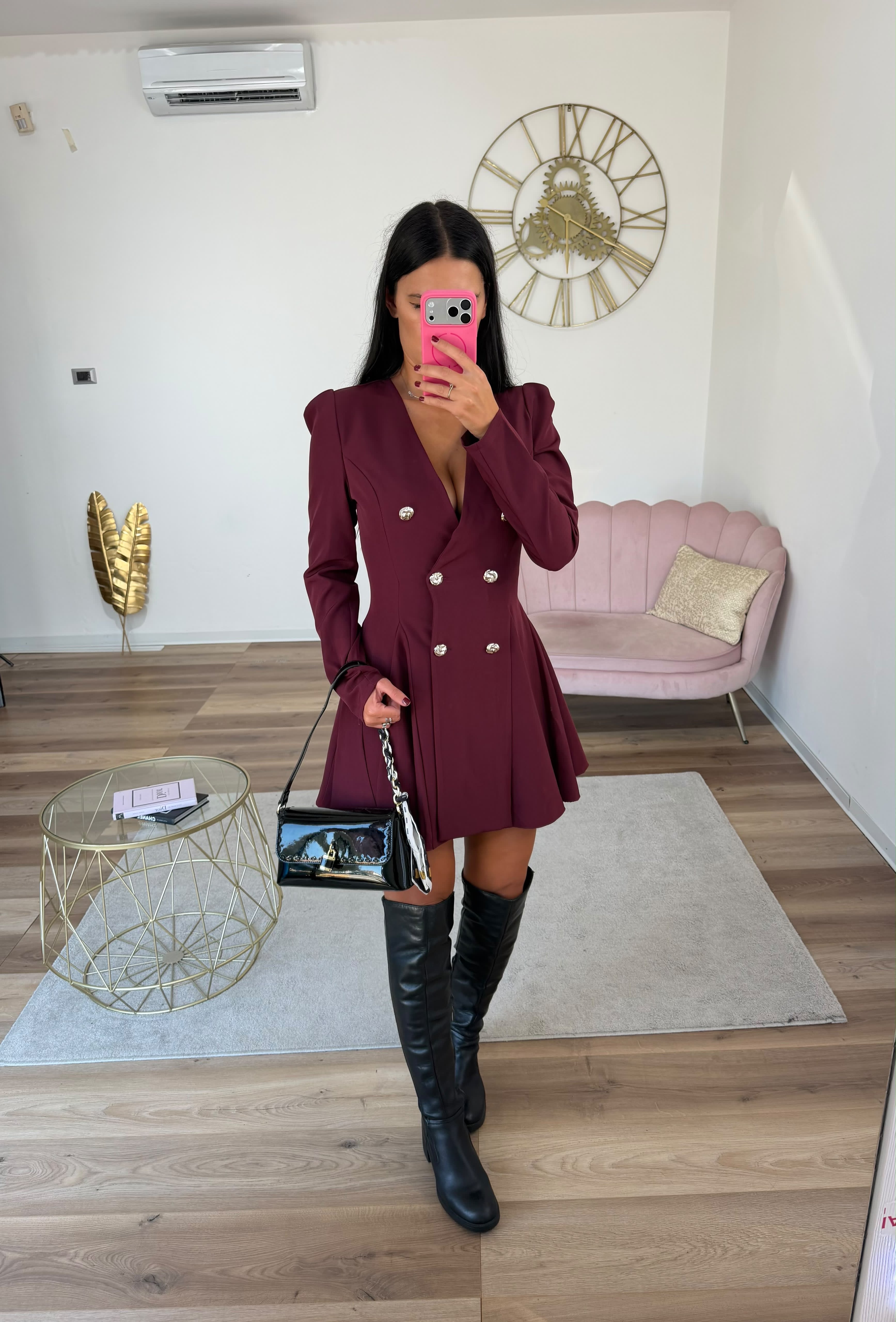 Abito Elisabeth Bordeaux