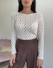 Maglia in pizzo Latte