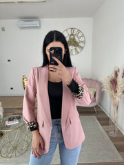 Blazer Animalier Rosa Antico