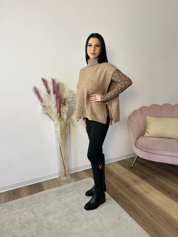 Smanicato con fiocchetti Beige