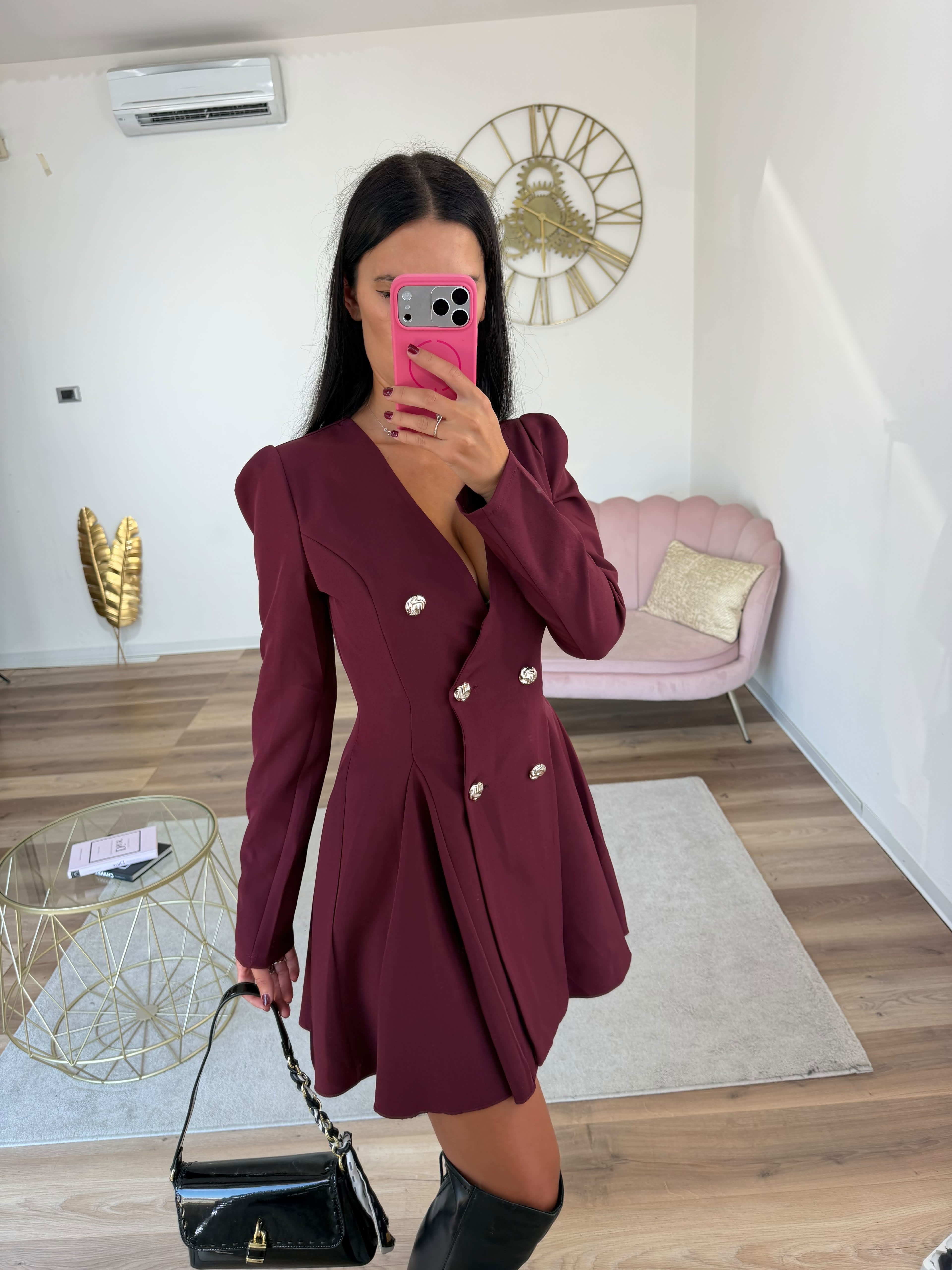 Abito Elisabeth Bordeaux