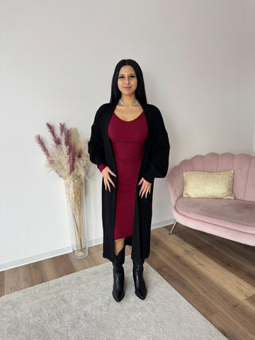Cardigan Lungo Nero
