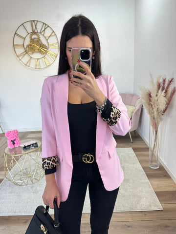 Blazer Animalier Rosa