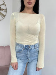 Maglia in Cashmere Giallo New