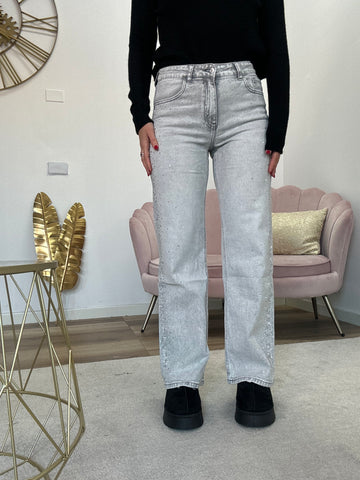 Jeans Strass Grey