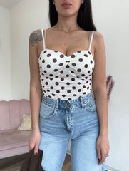 Body Kimberly Pois Chocolate