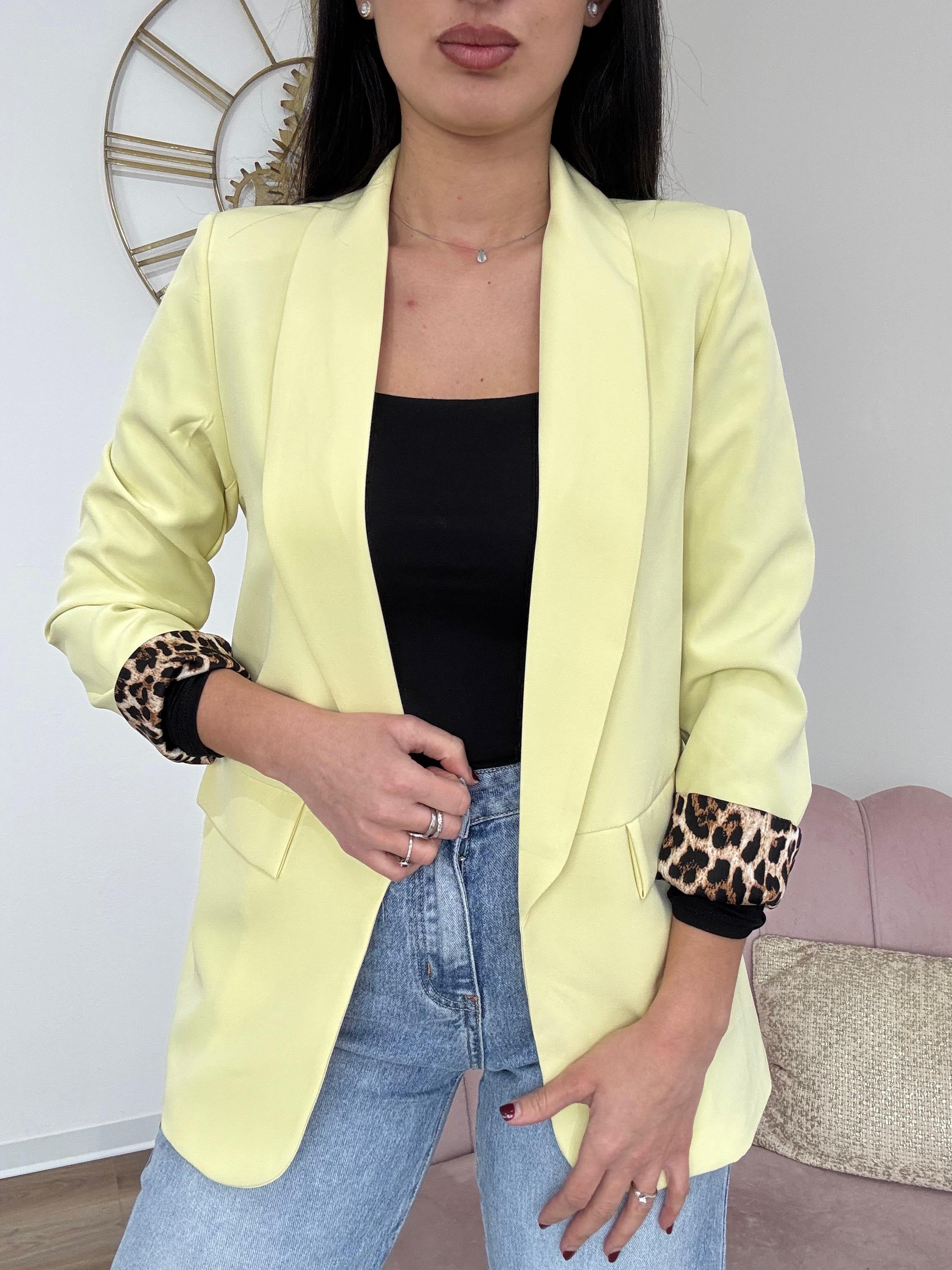 Blazer Animalier Giallo