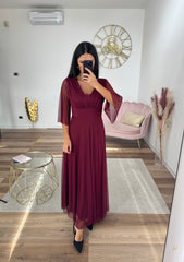 Abito Sophie Bordeaux