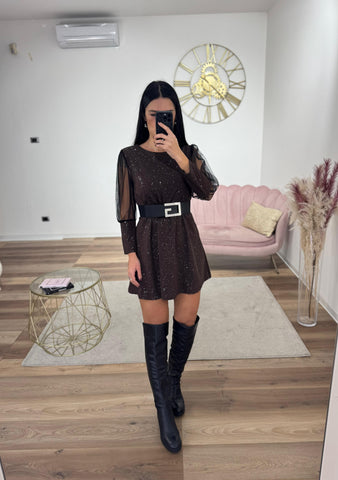 Abito Shine Cioccolato