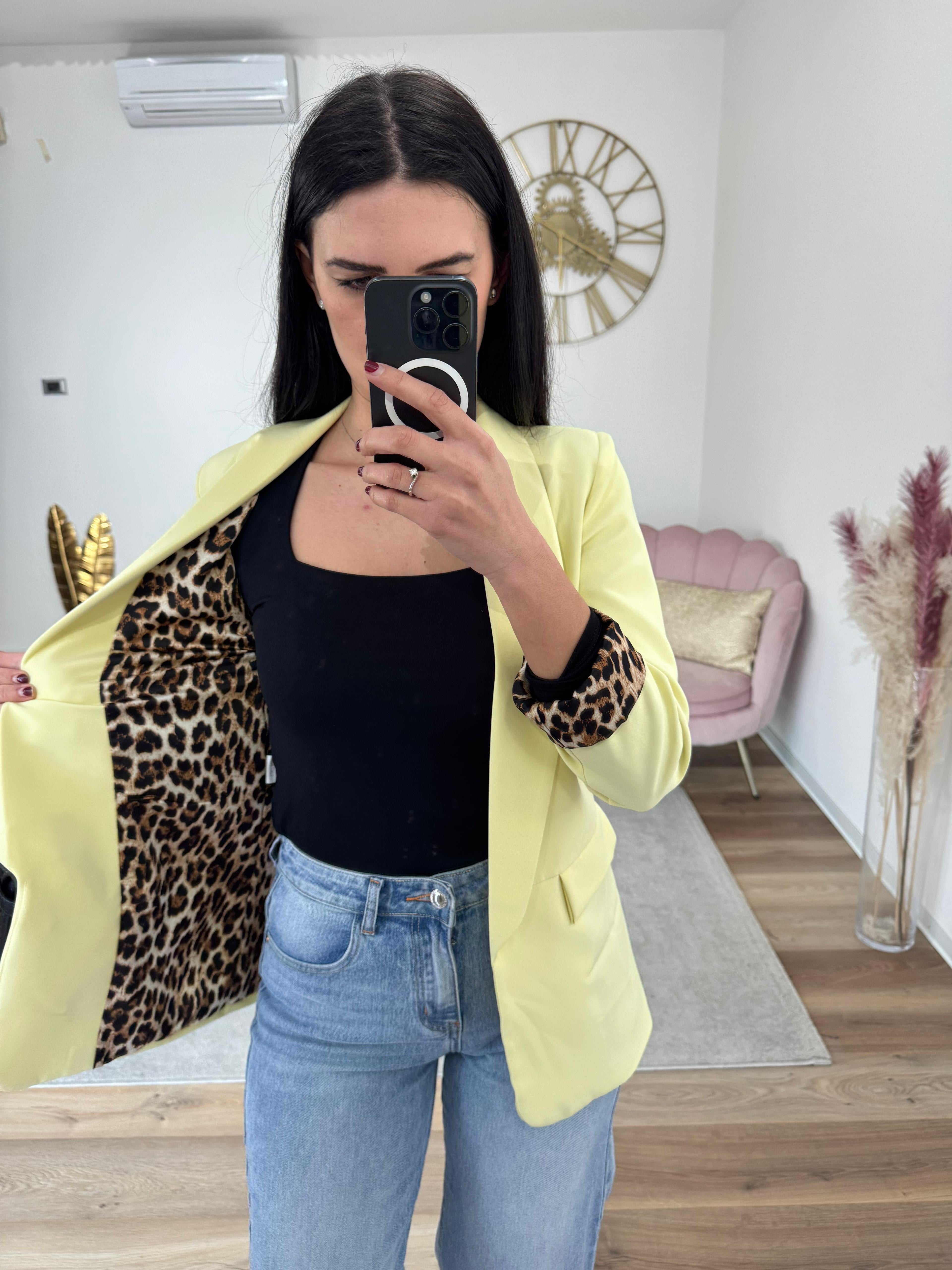 Blazer Animalier Giallo
