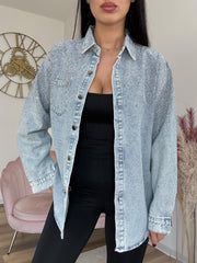 Camicione Denim Strass