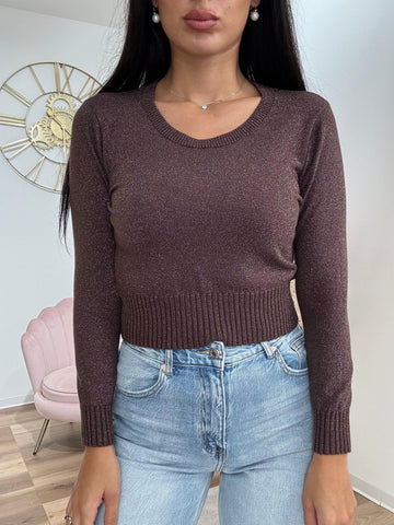 Maglia Lurex Cioccolato