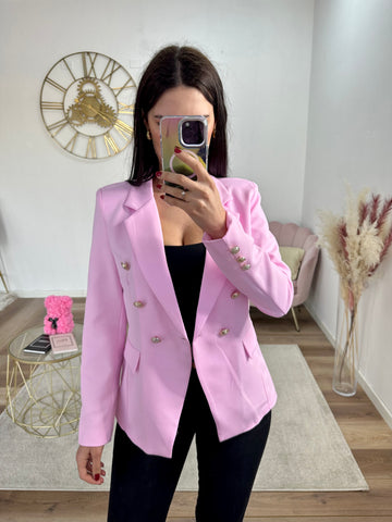 Blazer Rosa con Bottoni