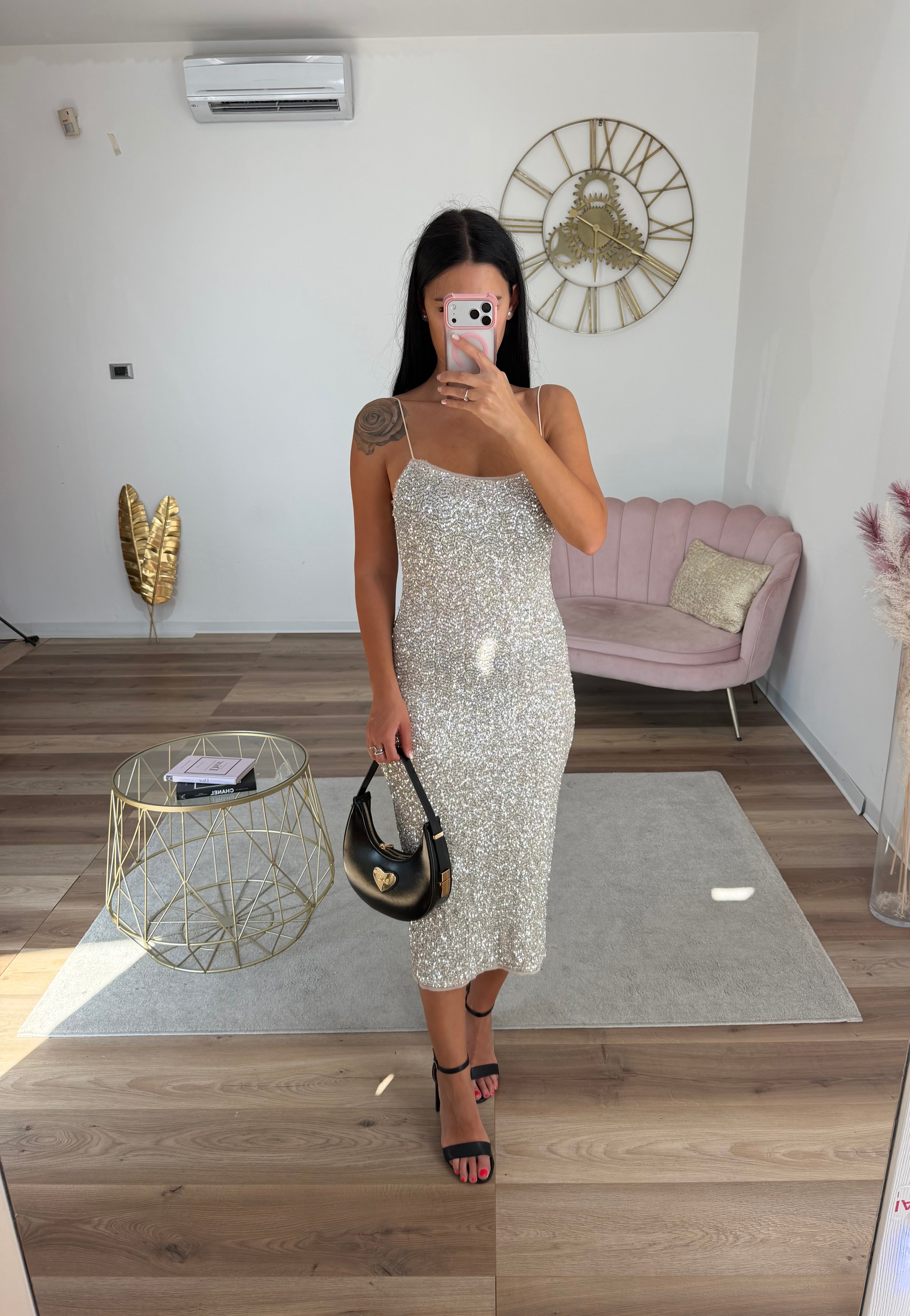 Abito In Pailettes Gold
